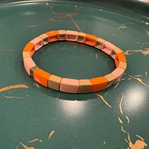 Roxanne Assoulin - Rainbow Brite Bit X Bit Colorful Orange Stretch Bracelet